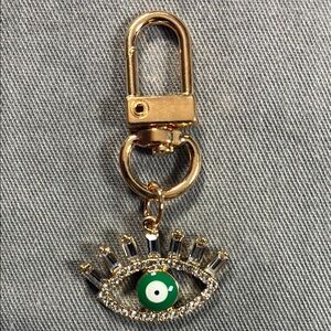 Green Evil Eye Keychain Charm